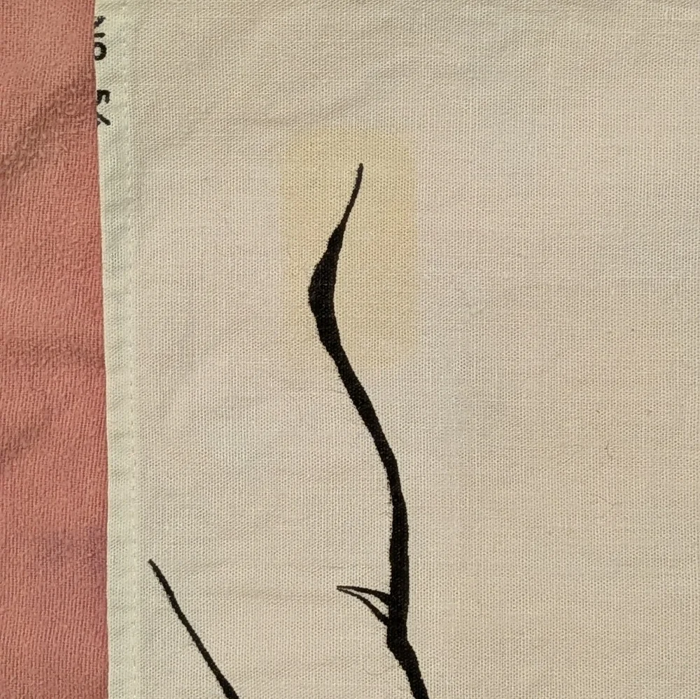 1960s French Toulouse Lautrec Confetti Print cotton towel art France vintage